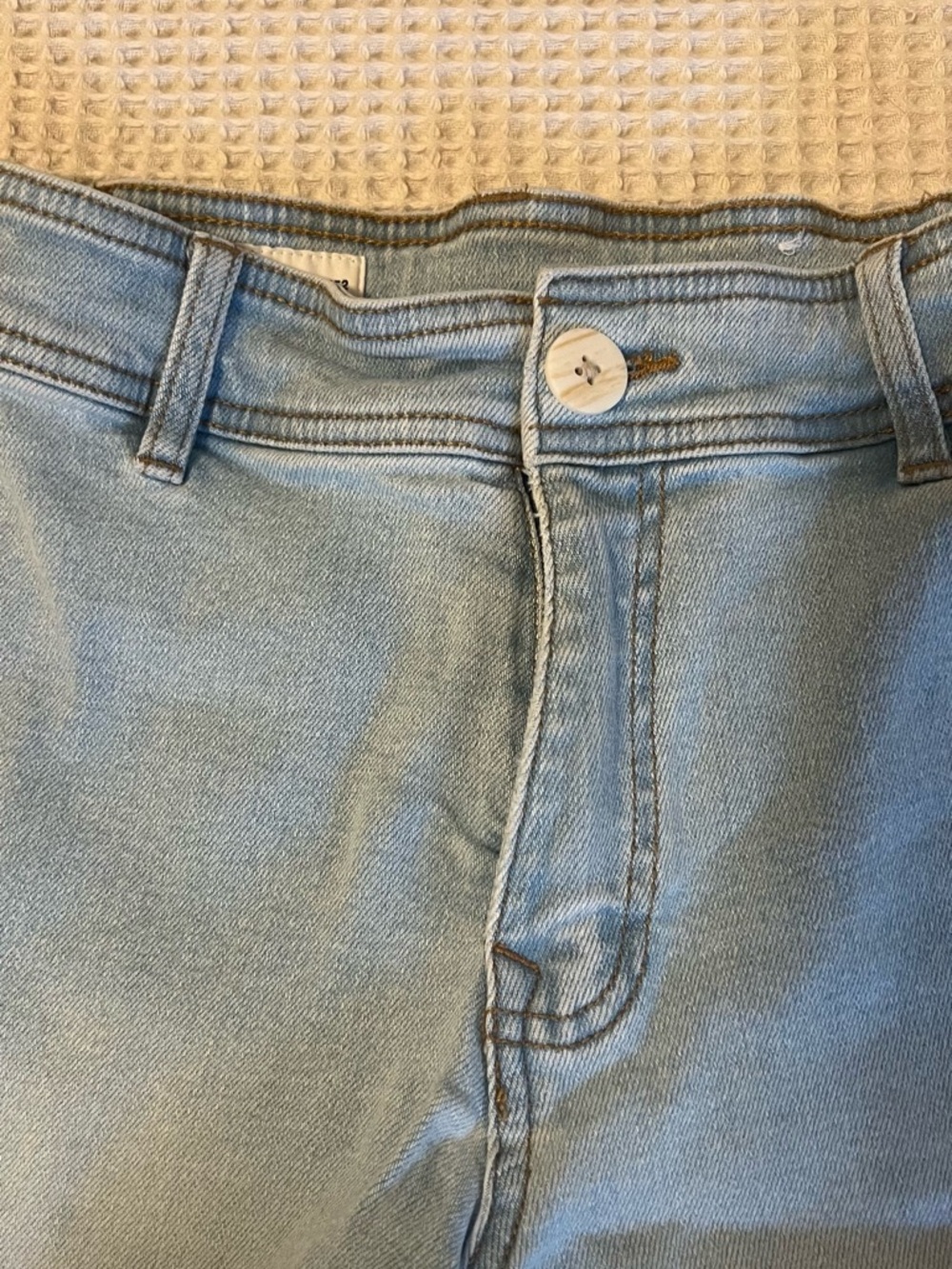 Zara Light Blue Wide-Leg Jeans with Frayed Hem Girls Denim - Picture 2 of 4